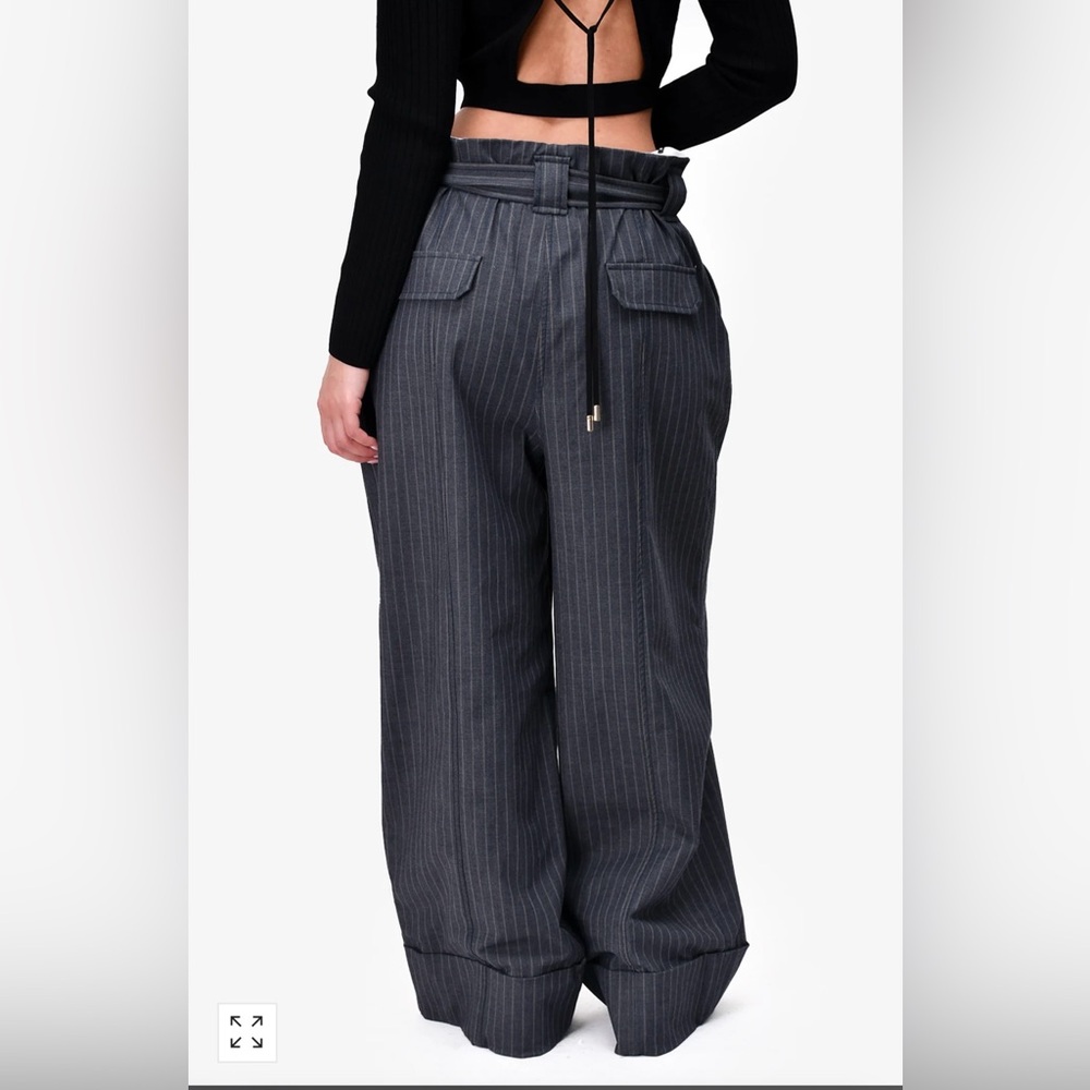 GANNI grey wide leg trousers . New wt/t. Size 38(eu)